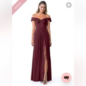 AZAZIE ALMENDRA bridesmaid dress in Cabernet